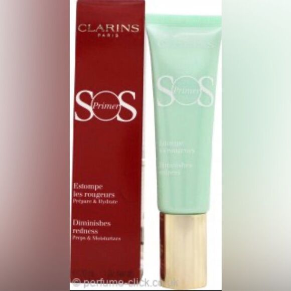 CLARINS - NWT - SOS Primer in Green (04). Corrects Redness. 1 oz/Non-Perfect Box - Picture 6 of 16